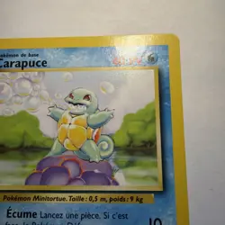 Pokemon Card - 1st Edition French Carapuce - Squirtle 63/102 Base Set Common Lp - Image 3