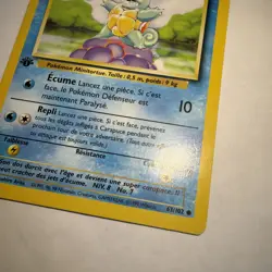 Pokemon Card - 1st Edition French Carapuce - Squirtle 63/102 Base Set Common Lp - Image 4