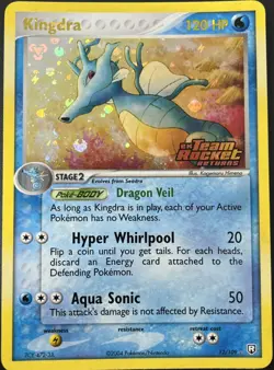 Kingdra 12/109 EX Team Rocket Returns Stamped Holo Rare Pokemon Card NM - Image 1