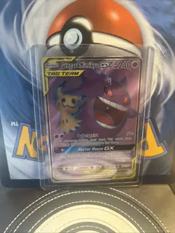 Pokemon TCG Gengar & Mimikyu GX Holo Ultra Rare Card - Image 1