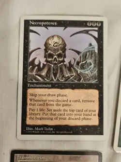 Magic: The Gathering, Necropotence, Thawing Glaciers And More 10 Card Lot - Image 2