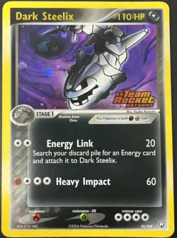 Dark Steelix 10/109 EX Team Rocket Returns Stamped Holo Rare Pokemon Card NM - Image 1