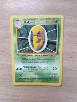 Pokemon Card: Kakuna 33/102 - Base Set - Uncommon (LP) - Image 1