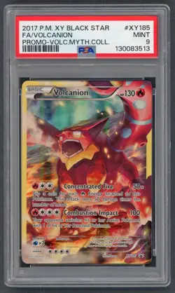 Pokemon Cards - PSA 9 Volcanion XY185 - Black Star Promo - MINT - PSA9 - Image 1