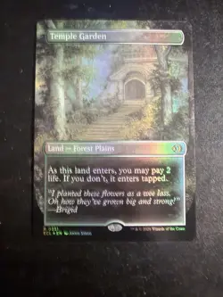 MTG - NM - FOIL - BORDERLESS - Flip - TEMPLE GARDEN - Lorwyn Eclipsed - Image 1