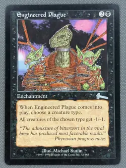 Magic The Gathering MTG ENGINEERED PLAGUE Urza's Legacy NM Near Mint - Image 2