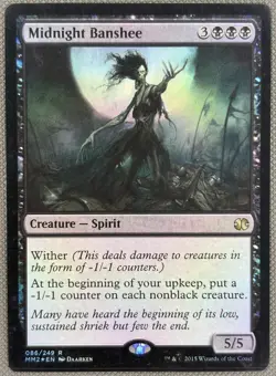 1x Midnight Banshee FOIL NM Eng MTG - Modern Masters 2015 - Image 1