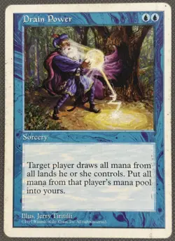 Magic The Gathering MTG DRAIN POWER Fifth Edition LP Lightly Played - Image 1