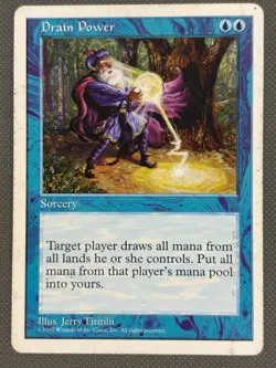 Magic The Gathering MTG DRAIN POWER Fifth Edition LP Lightly Played - Image 2