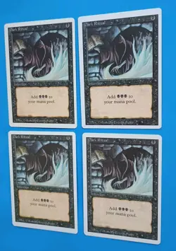 Magic the Gathering MTG Revised DARK RITUAL X 4 LP/EX C 1994 Nice! - Image 2