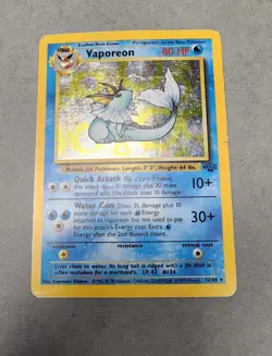 1999 Pokemon #12/64 Vaporeon (Jungle Set) Holo - MP - Image 1