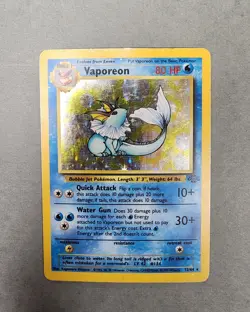 1999 Pokemon #12/64 Vaporeon (Jungle Set) Holo - MP - Image 2