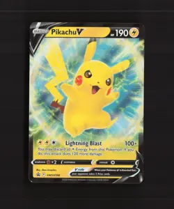 Pikachu V SWSH198 Sword & Shield Black Star Promo Holo Pokemon Card NM - Image 1