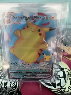Pokemon Surfing Pikachu VMAX 009/025 Celebrations Ultra Rare Holo English TCG - Image 1