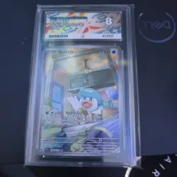 Pokemon Quaxly 206/193 Paldea Evolved Illustration Rare Ace graded 8 - Image 1