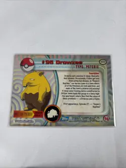 2000 Topps Pokemon TV Animation Series Blue Logo #96 Drowzee - Image 5