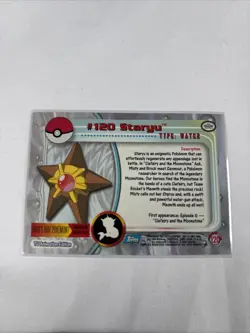 2000 Topps Pokemon TV Animation Series Blue Logo #120 Staryu - Image 5
