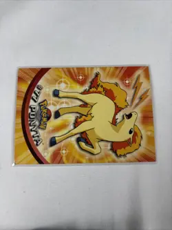 2000 Topps Pokemon TV Animation Series Blue Logo #77 Ponyta - Image 2