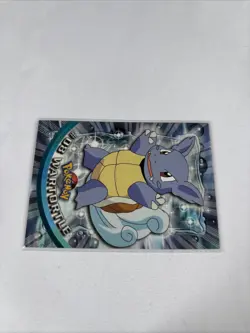 2000 Topps Pokemon TV Animation Series Blue Logo #08 Wartortle - Image 2