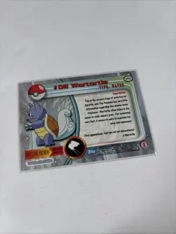 2000 Topps Pokemon TV Animation Series Blue Logo #08 Wartortle - Image 5