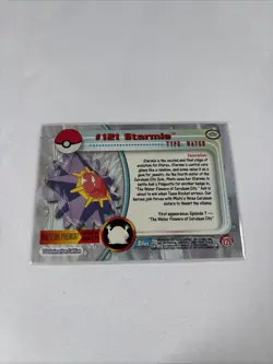 2000 Topps Pokemon TV Animation Series Blue Logo #121 Starmie - Image 5