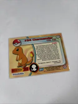 2000 Topps Pokemon TV Animation Series Blue Logo #04 Charmander - Image 5