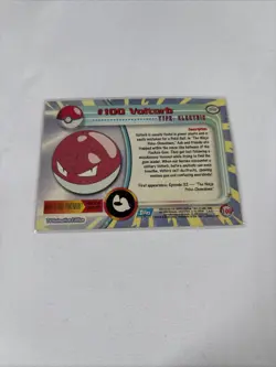 2000 Topps Pokemon TV Animation Series Blue Logo #100 Voltorb - Image 5