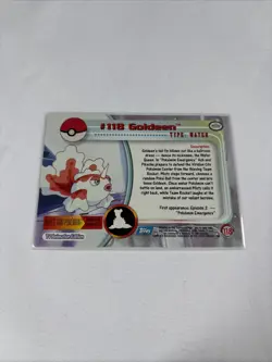 2000 Topps Pokemon TV Animation Series Blue Logo #118 Goldeen - Image 5