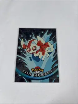 2000 Topps Pokemon TV Animation Series Blue Logo Holo #118 Goldeen - Image 1