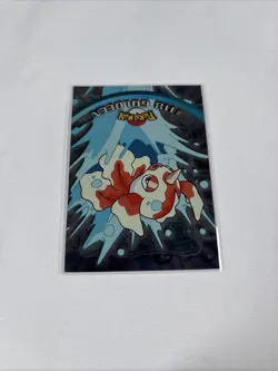 2000 Topps Pokemon TV Animation Series Blue Logo Holo #118 Goldeen - Image 3