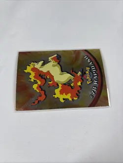 2000 Topps Pokemon TV Animation Series Blue Logo Holo #78 Rapidash - Image 2