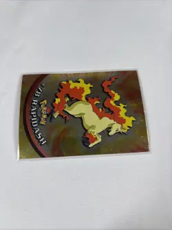 2000 Topps Pokemon TV Animation Series Blue Logo Holo #78 Rapidash - Image 4
