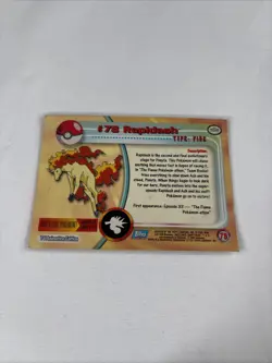 2000 Topps Pokemon TV Animation Series Blue Logo Holo #78 Rapidash - Image 5