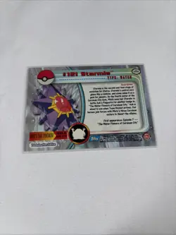 2000 Topps Pokemon TV Animation Series Blue Logo Holo #121 Starmie - Image 5