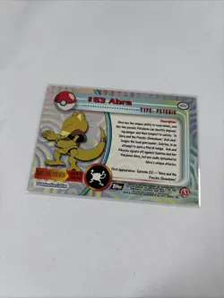 2000 Topps Pokemon TV Animation Series Black Logo #63 Abra - Image 5