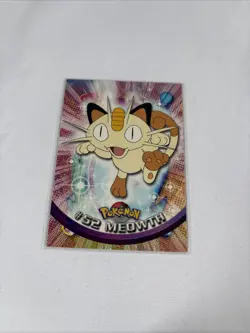 2000 Topps Pokemon TV Animation Series Black Logo #52 Meowth - Image 1