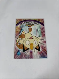 2000 Topps Pokemon TV Animation Series Black Logo #52 Meowth - Image 3