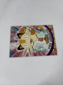 2000 Topps Pokemon TV Animation Series Black Logo #52 Meowth - Image 4