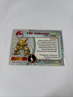 2000 Topps Pokemon TV Animation Series Black Logo #65 Alakazam - Image 5