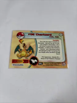 2000 Topps Pokemon TV Animation Series Black Logo #06 Charizard - Image 5