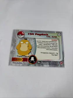 2000 Topps Pokemon TV Animation Series Black Logo #54 Psyduck - Image 5