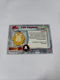 2000 Topps Pokemon TV Animation Series Black Logo #54 Psyduck - Image 5