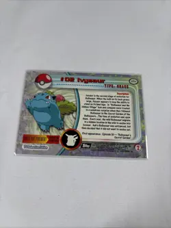 2000 Topps Pokemon TV Animation Series Black Logo #02 Ivysaur - Image 5