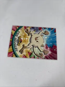2000 Topps Pokemon TV Animation Series Black Logo #55 Mankey - Image 2