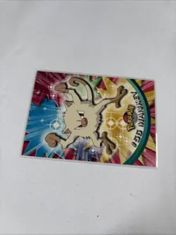 2000 Topps Pokemon TV Animation Series Black Logo #55 Mankey - Image 4