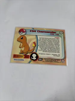 2000 Topps Pokemon TV Animation Series Black Logo #04 Charmander - Image 5