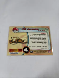 2000 Topps Pokemon TV Animation Series Black Logo #59 Arcanine - Image 5
