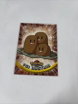 2000 Topps Pokemon TV Animation Series Black Logo #51 Dugtrio - Image 1