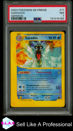 GARADOS POKEMON 11 2003 SKYRIDGE NM GERMAN PSA 7 - Image 1