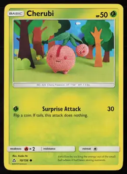 Cherubi (Asako Ito Crochet) 10/156 Pokemon TCG Ultra Prism - Image 1